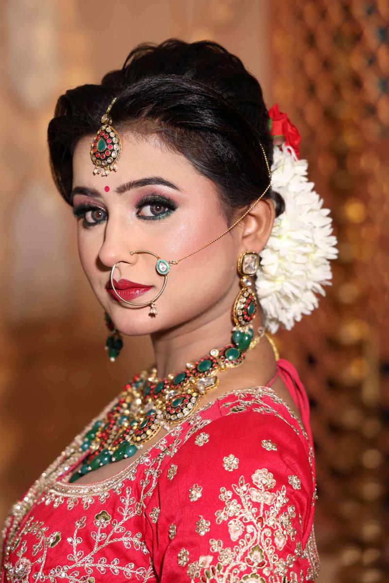 Bridal look created at Neha Beauty Clinic